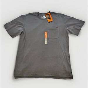 Walls Outdoor Goods men's Gray 100% cotton pocket t‎ shirt Large Workwear Casual
